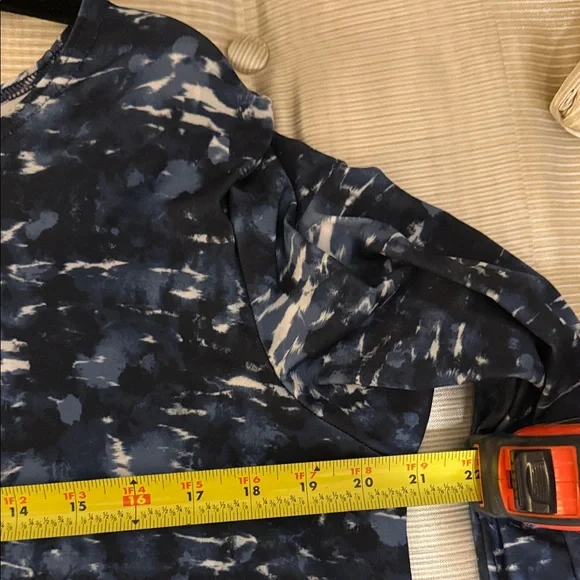 Sympli Blue Patterned Long Sleeve Top - Picture 5 of 5